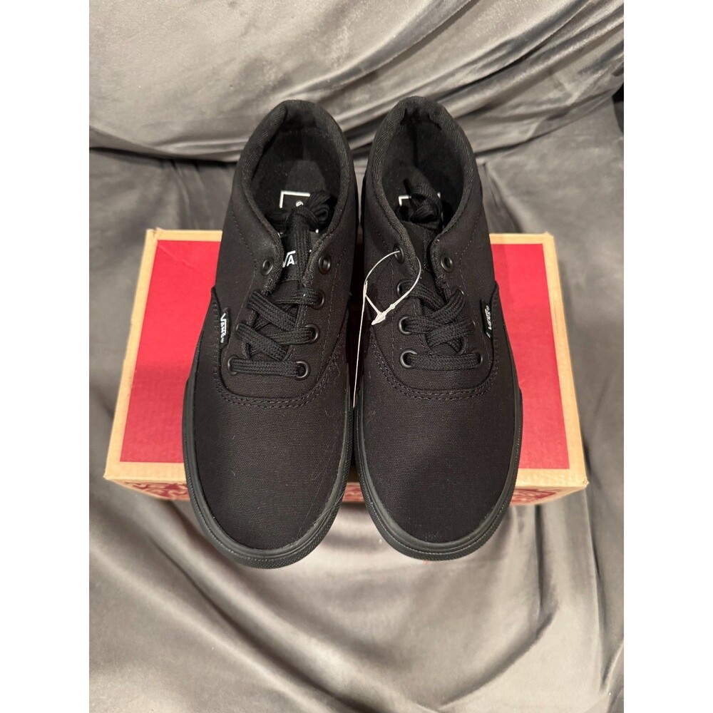 Vans Doheny Black Low Top Sneakers Women's Canvas Lace Up Casual Shoes Size 5.0